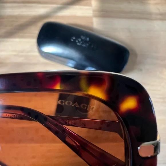 Coach Brown Tortoise Sunglasses - Picture 5 of 5